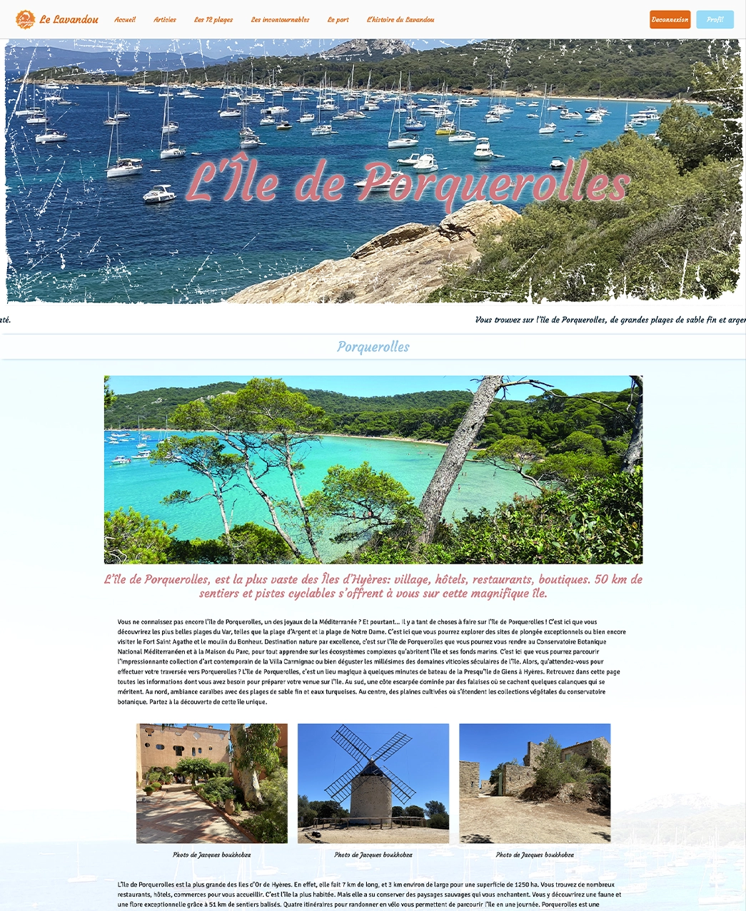 Page de Porquerolles